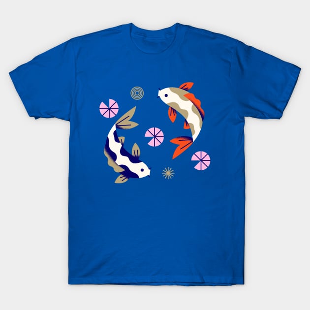 Koi fish yin yang T-Shirt by Amusing Aart.